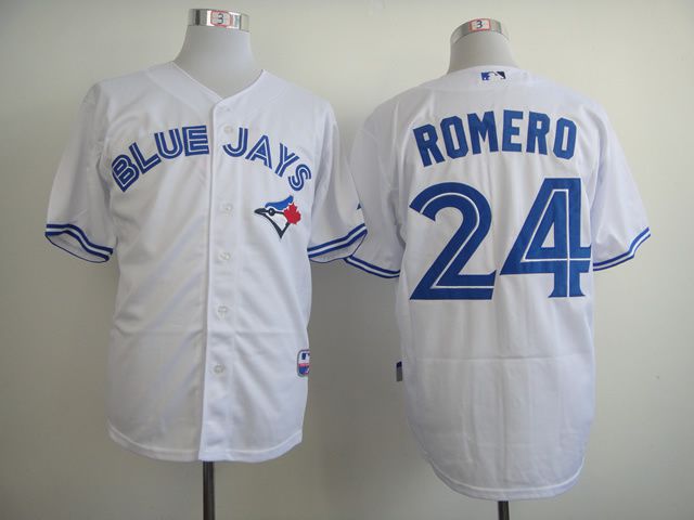 Men Toronto Blue Jays #24 Romero White MLB Jerseys